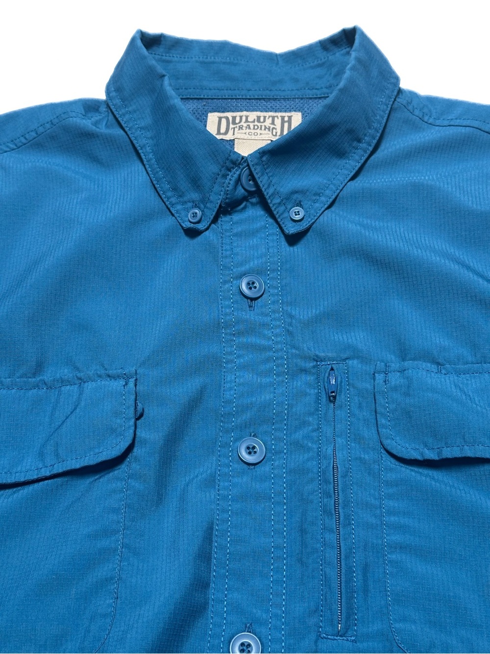 Duluth Trading Co Men's CoolPlus Action Short Sleeve Shirt Button Down UPF 50+